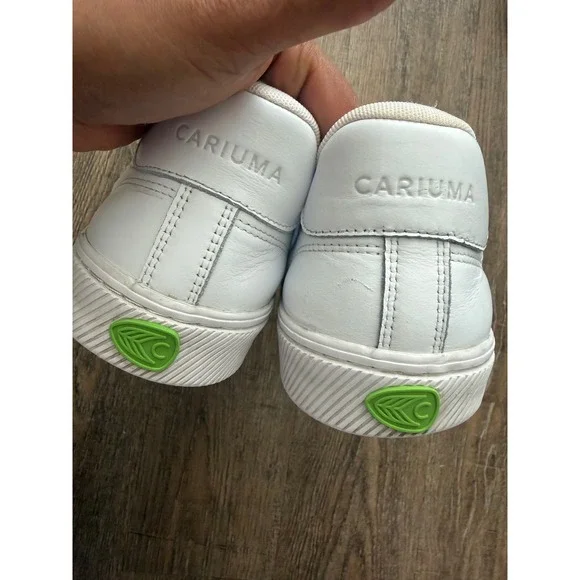 Cariuma Salvas White Leather Low Top Sneakers Mens 12 Womens 13.5 411301W26M120 - Picture 7 of 8